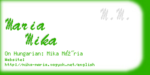 maria mika business card